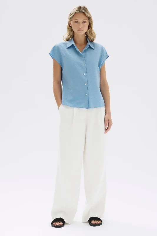 Heather Silk Short Sleeve Shirt