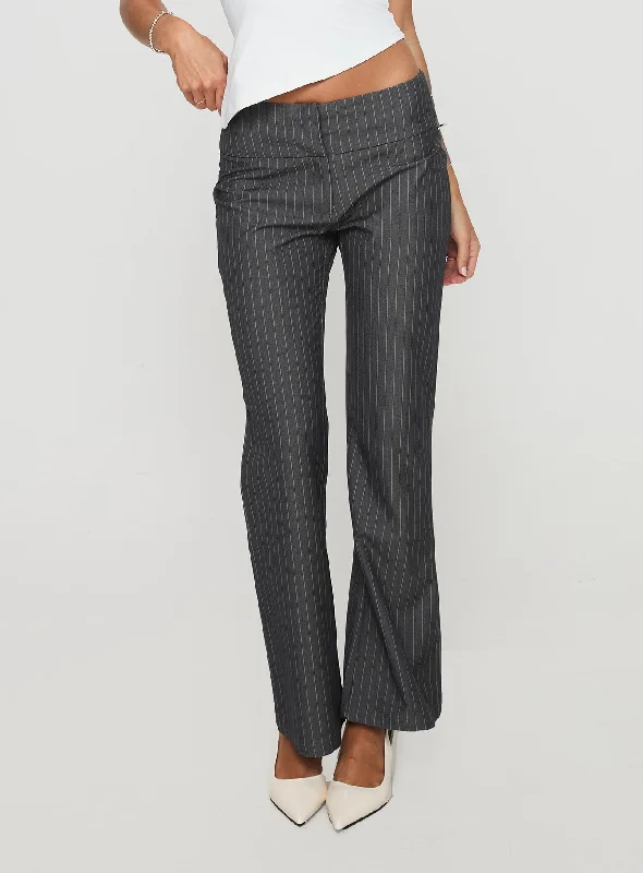 Isabeau Pant Grey Pinstripe