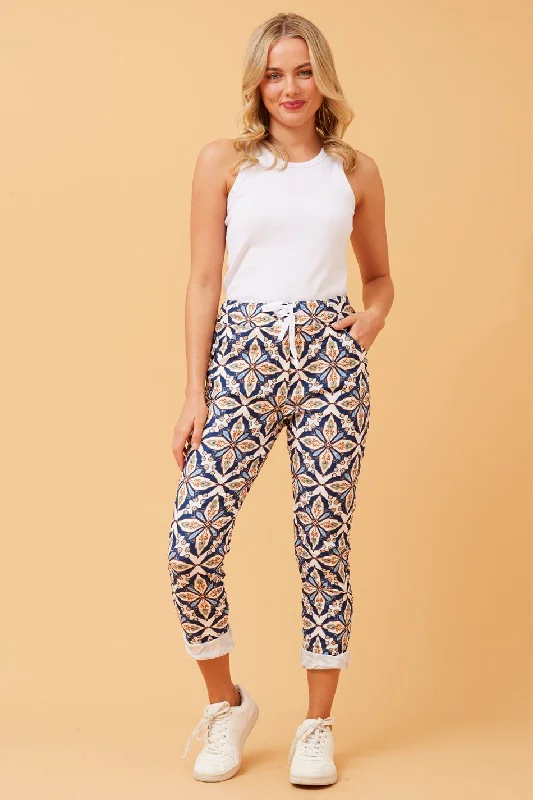 JANJA ABSTRACT PRINT BOHO JOGGERS