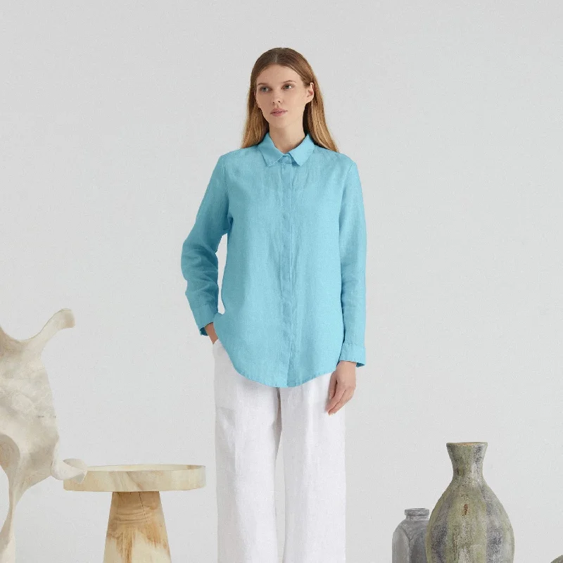 LIMITED EDITION Sky Blue Linen Azalea Shirt