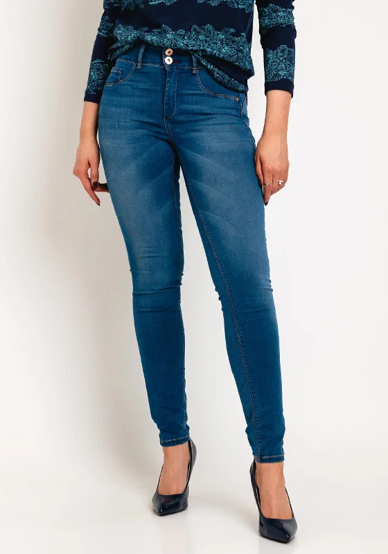 Tiffosi One Size Double Up Skinny Jeans, Blue Denim