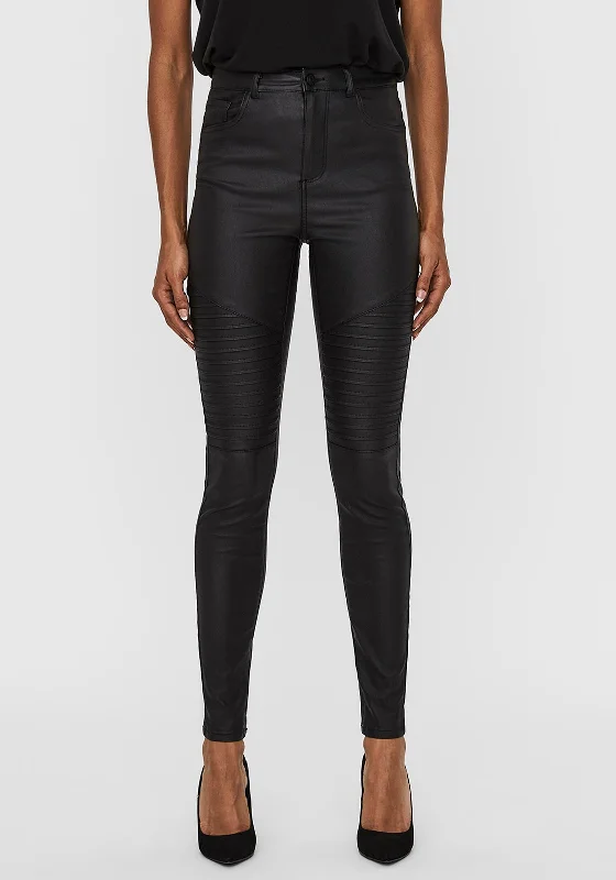 Vero Moda Sophia High Rise Skinny Biker Jeans, Black