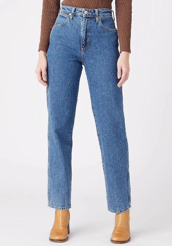 Wrangler Mom Straight High Waist Jeans, Winter Hue