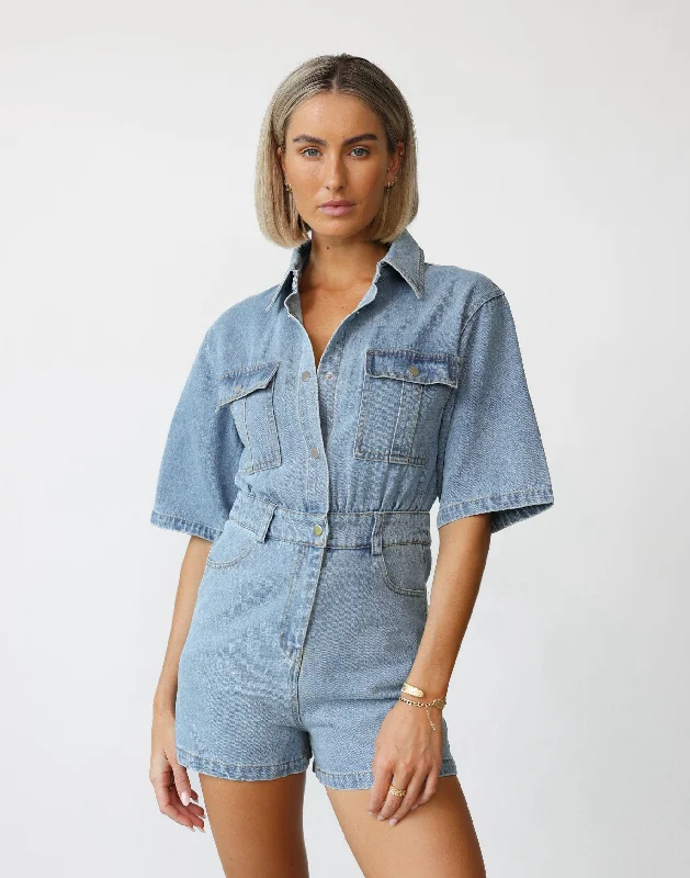 Darcy Playsuit (Vintage Blue)