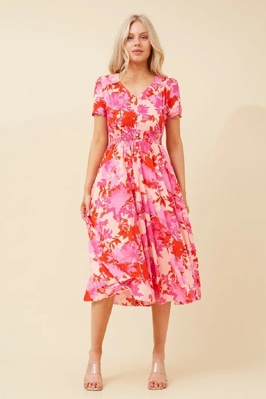 KEGAN FLORAL MIDI DRESS