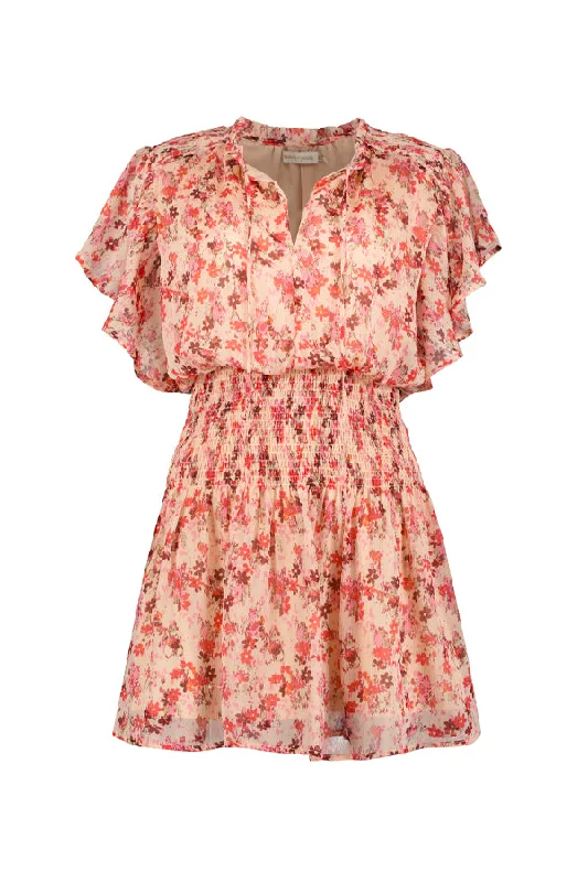 Lana Flutter Sleeve Dress - Meadow Print