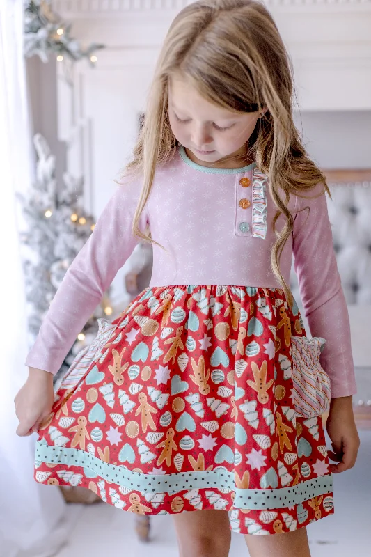 Merry Gingerbread Moments Button Dress