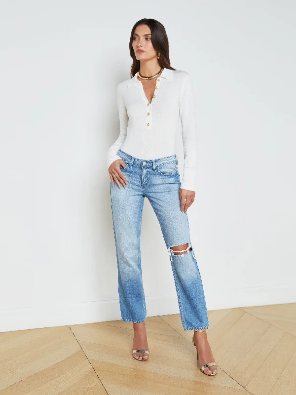 Nevia Slouchy Straight-Leg Jean