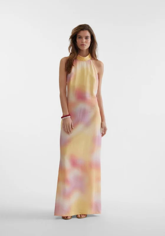 SOMETHINGNEW Heaven Halter Neck Maxi Dress, Camellia