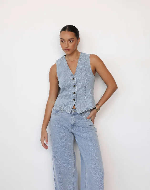 Vision Denim Vest (Classic Denim) - By Lioness