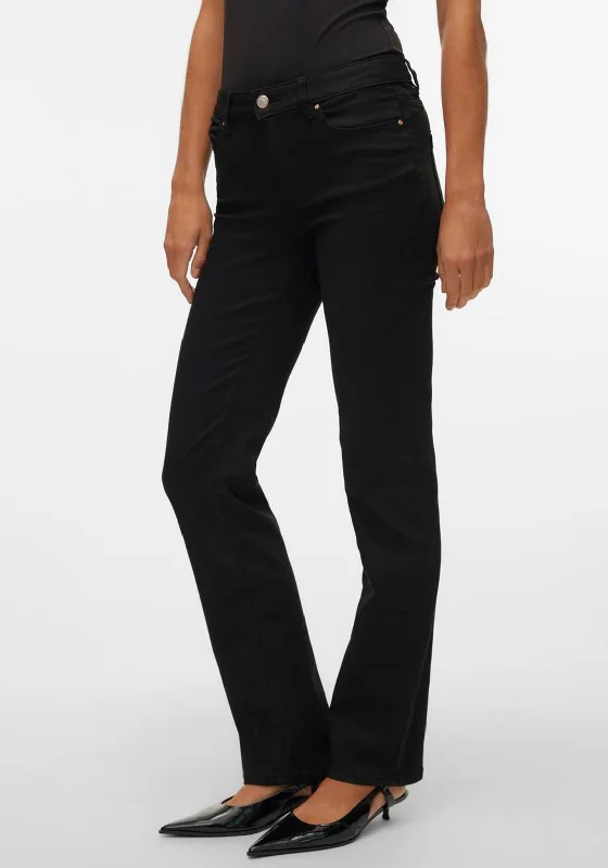 Vero Moda Flash Straight Leg Jeans, Black