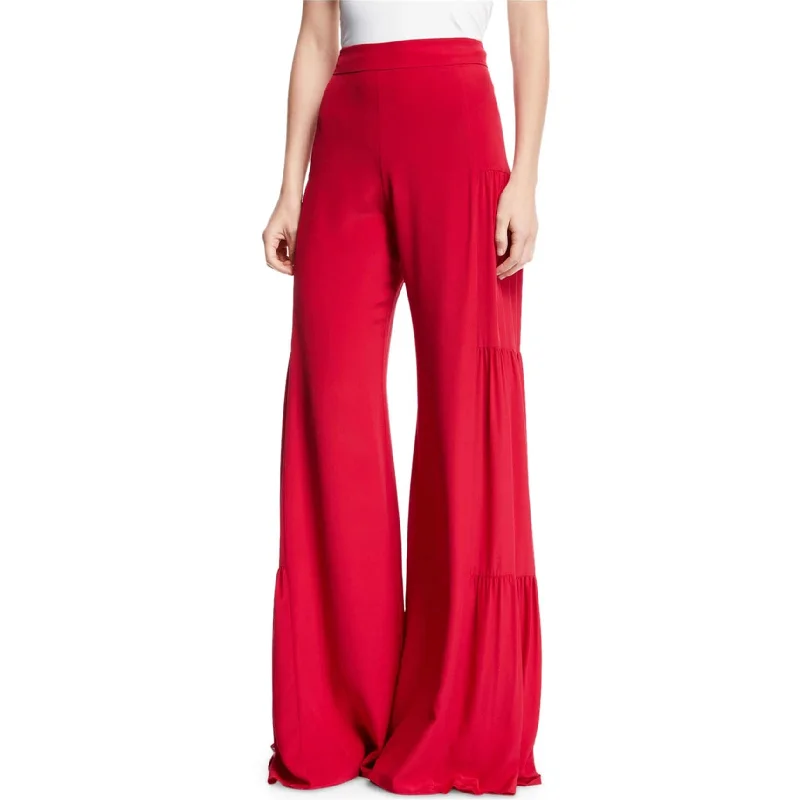 Alexis Womens Shirred Silk Wide Leg Dress Pants