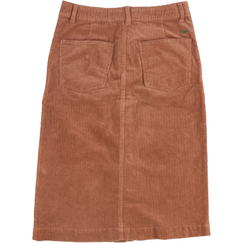 Barbour Womens Rebecca Corduroy Skirt, Brown, 4