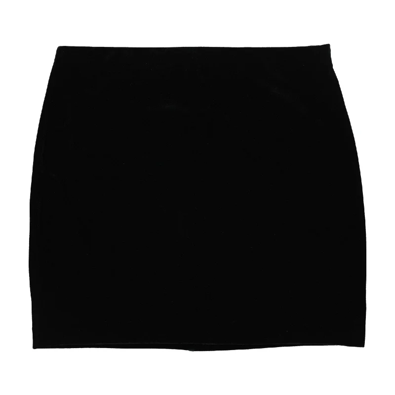 Calvin Klein Womens Velvet Mini Skirt, Black, X-Small