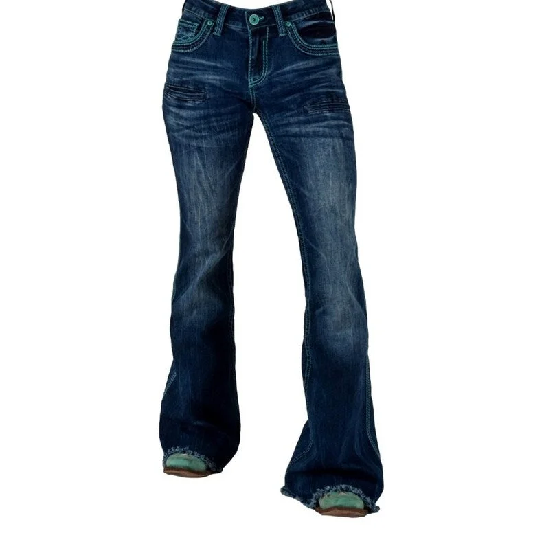 Cowgirl Tuff Western Jeans Womens Hurricane Trouser Med Wash TURHUR