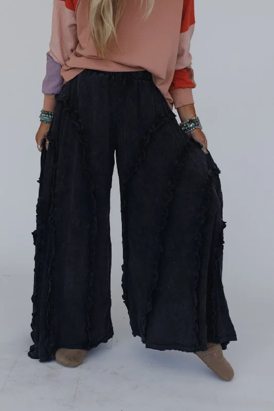 Dream Flow Wide Leg Pants - Black