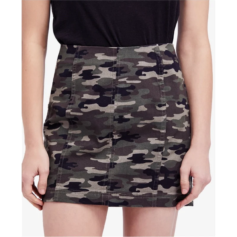 Free People Womens Modern Femme Camo Mini Skirt