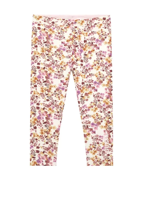 Guess Girls Floral Reversible Legging, Pink Multi