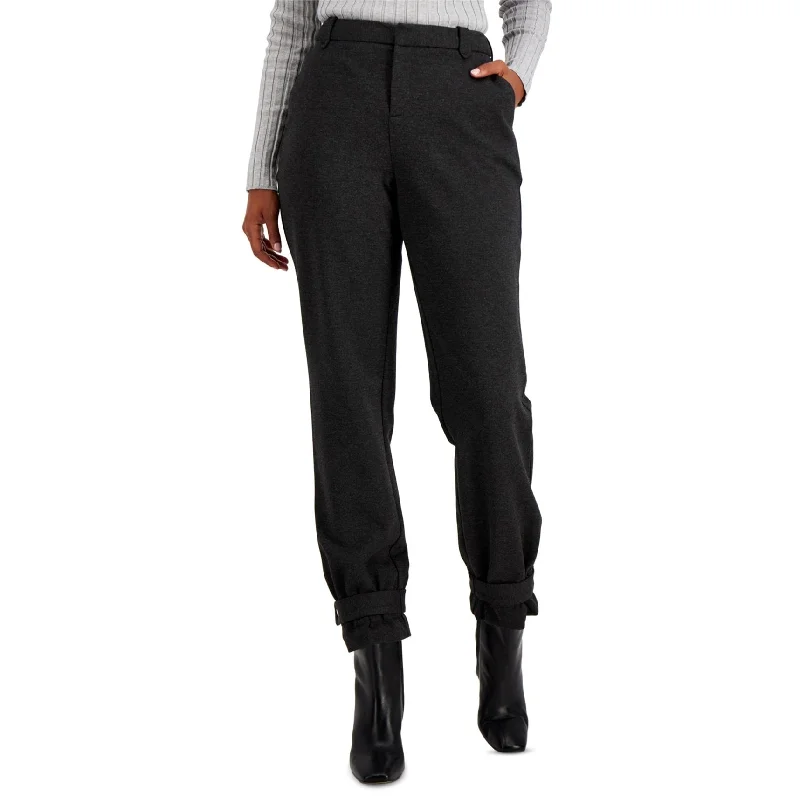 I-N-C Womens Belted Hem Casual Trouser Pants