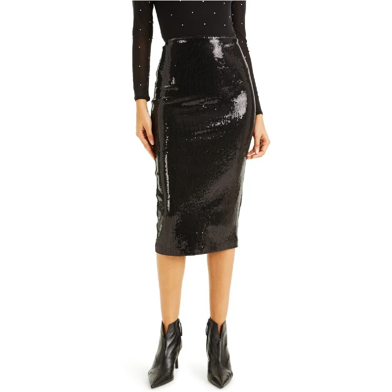 I-N-C Womens Sequin Pencil Skirt