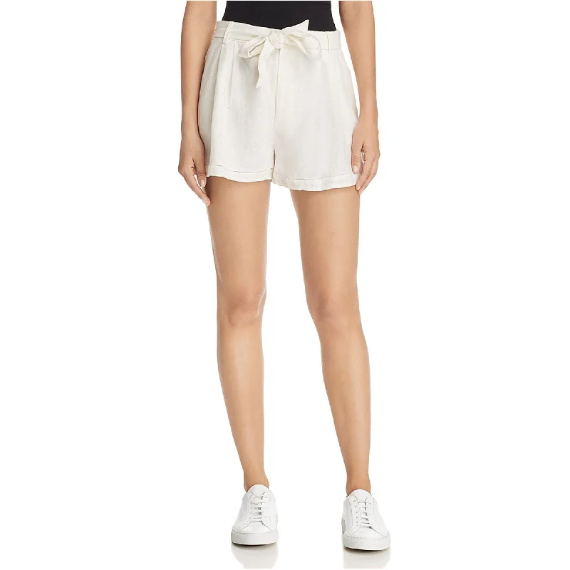 Joie Womens Belted Casual Walking Shorts, White, 2