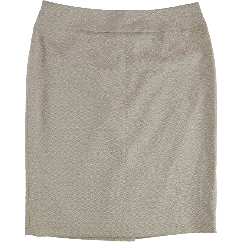 Le Suit Womens Textured Midi Skirt, Beige, 8