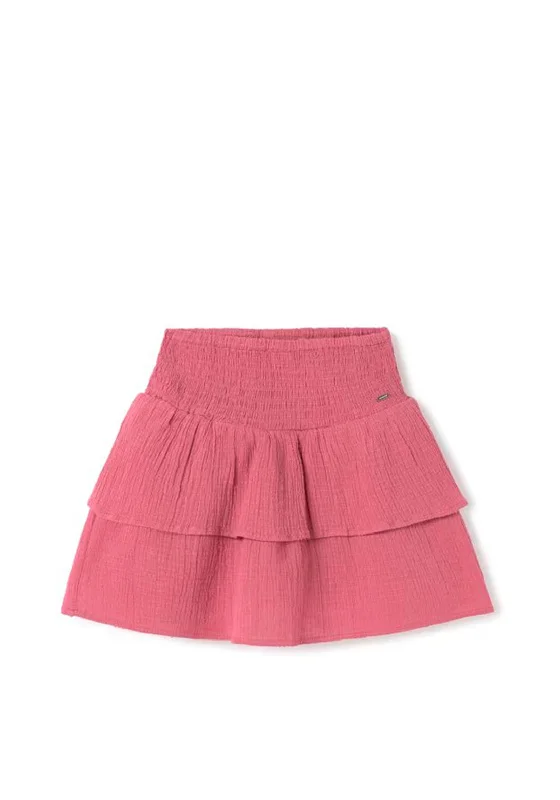 Mayoral Older Girl Ruffle Elasticated Waist Skirt, Blush