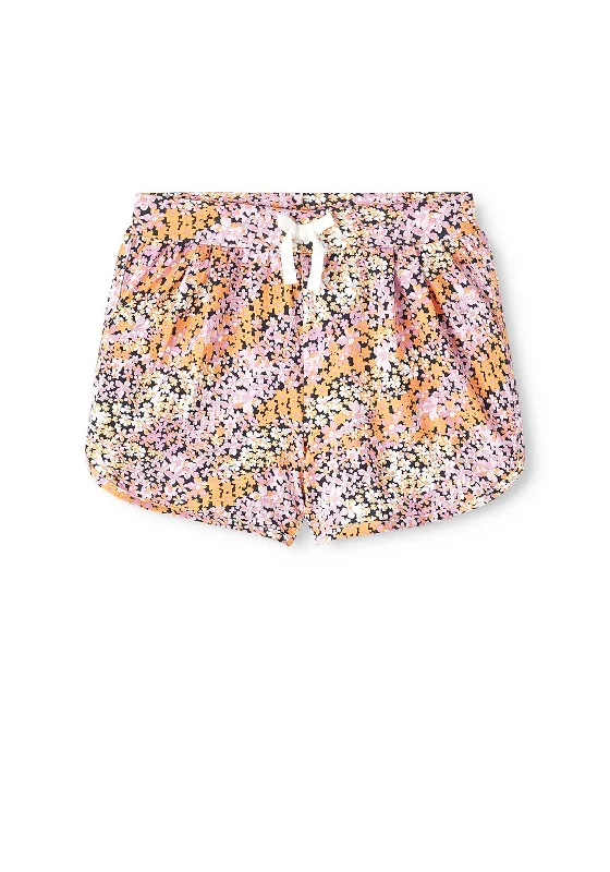 Name It Kid Girl Jia Floral Print Short, Dark Sapphire