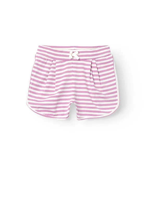 Name It Kid Girl Jia Stripe Short, Smoky Grape