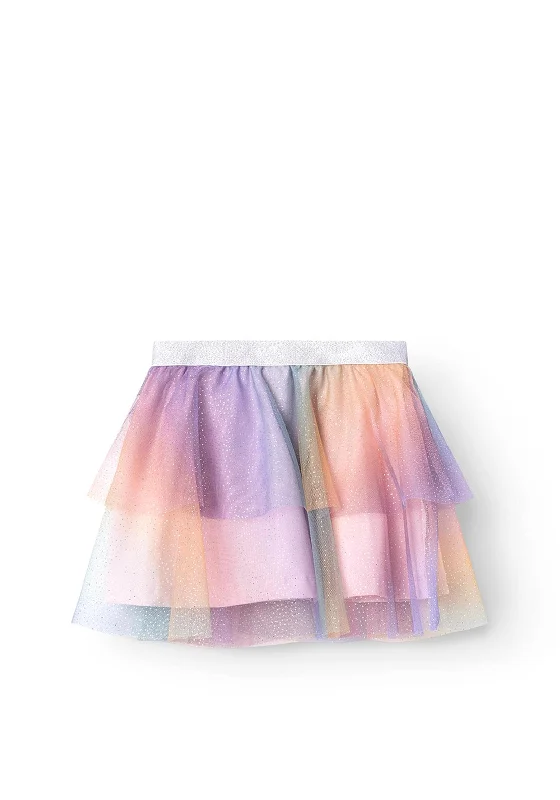 Name It Mini Girl Hillo Tulle Glitter Skirt, Parfait Pink