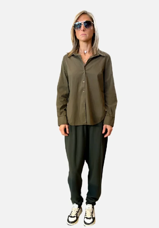 Oversize Fit Trousers - Green