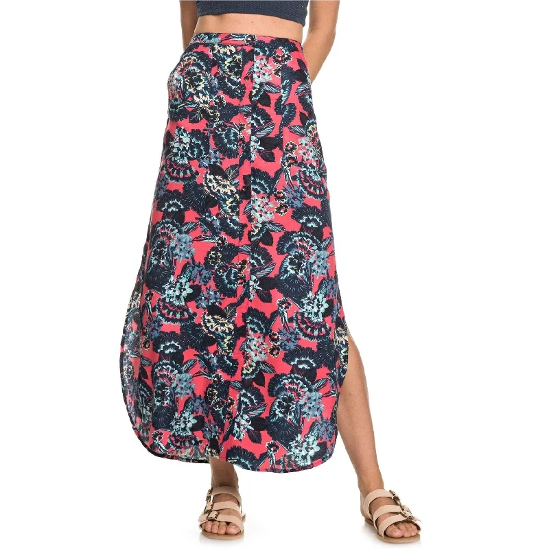 Roxy Womens Island Floral Maxi Skirt, Pink, X-Large