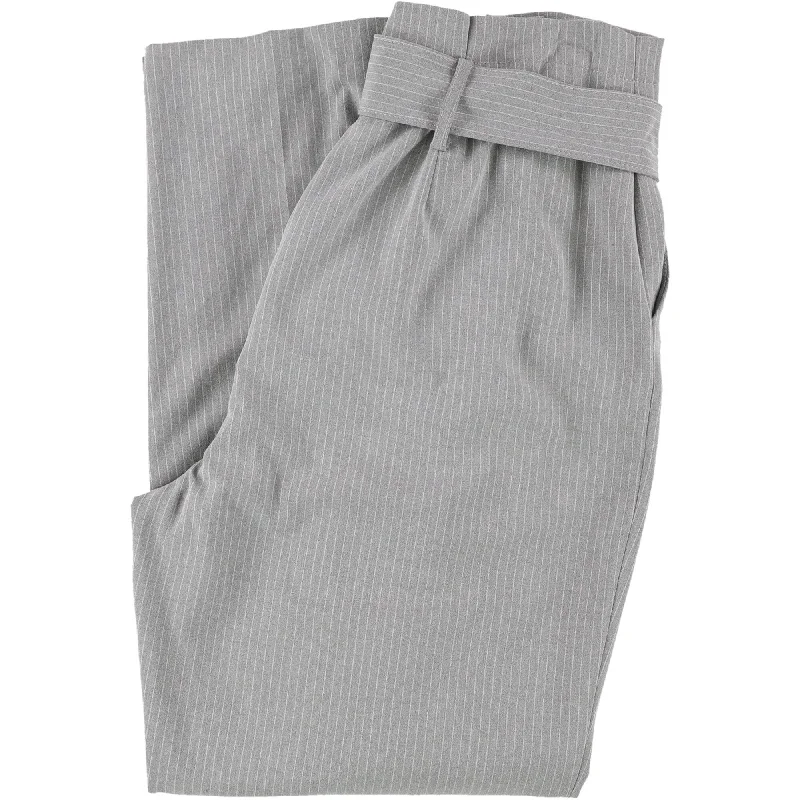 Tahari Womens Paperbag Casual Trouser Pants, Grey, 14