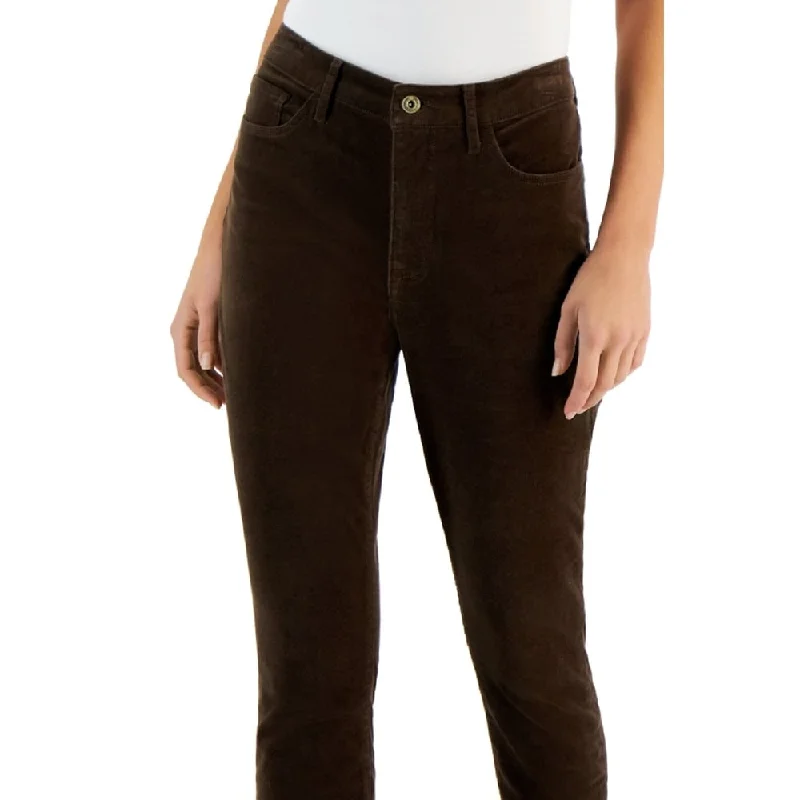 Tommy Hilfiger Women's Corduroy Skinny Ankle Pants Brown Size 8