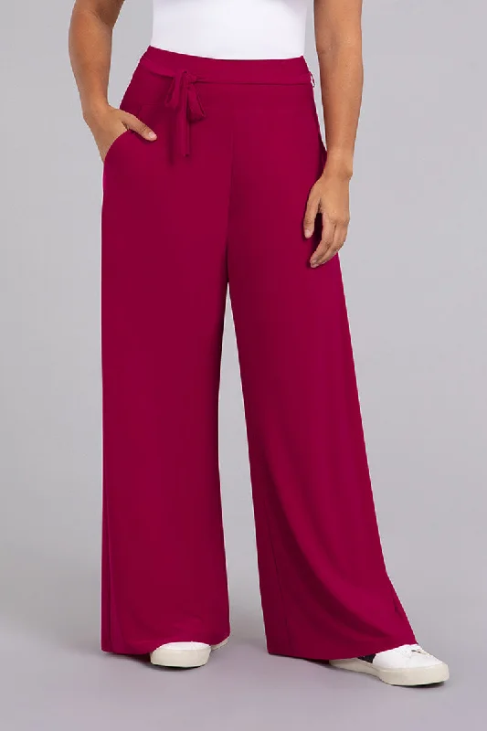 Wide Leg Trouser | Magenta