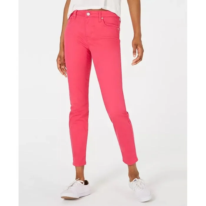 Celebrity Pink Juniors' Ankle Skinny Jeans Dark Pink Size 3