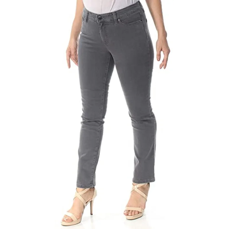 Charter Club Women's Petite Lexington Straight-Leg Jeans Gray Size 6