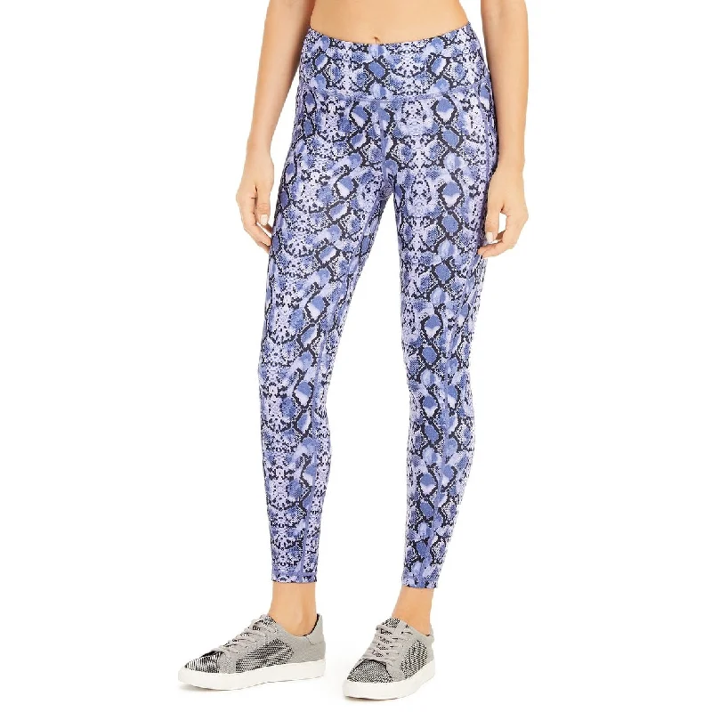 Ideology Women's Python-Print Leggings Purple Size Extra Small