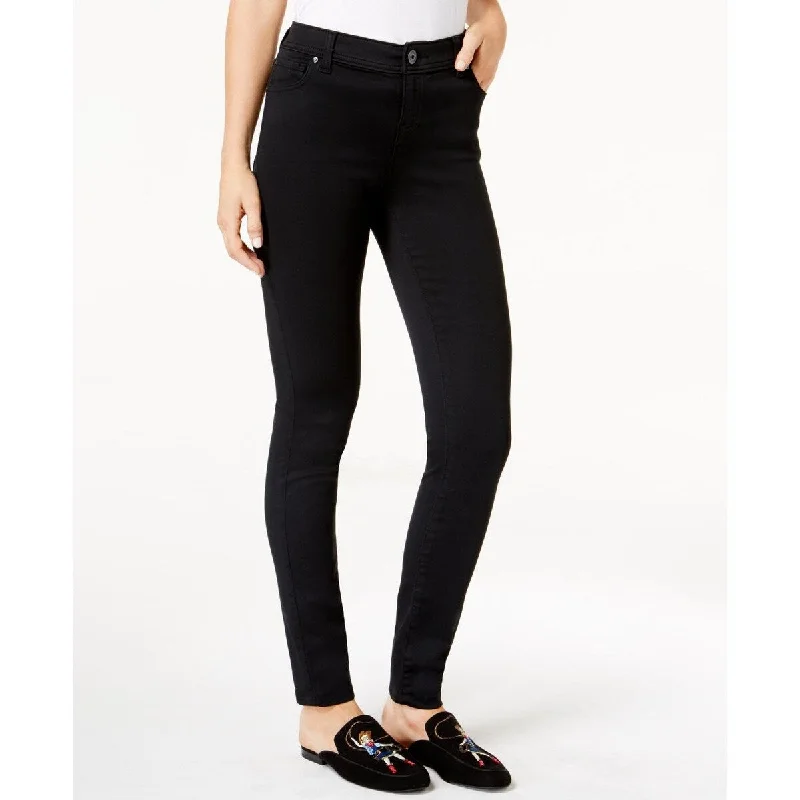 INC Women's Curvy Skinny Ankle Jeans With Tummy Control Black Size 10