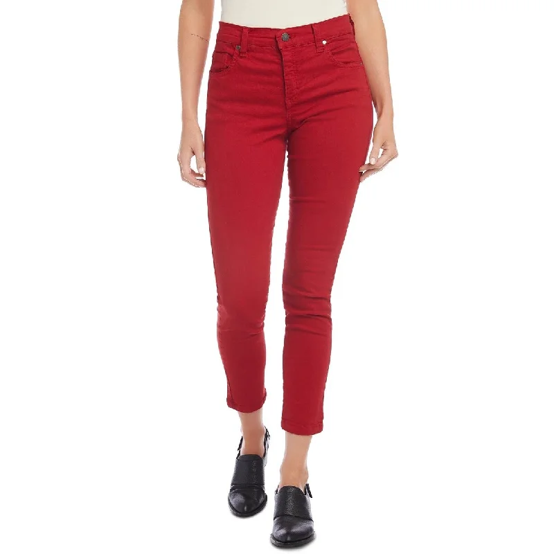 Karen Kane Women's Zuma Cropped Jeans Red Size 12